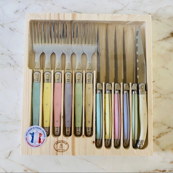 Laguiole Other - LAGUIOLE Jean Dubost Knife & Fork Set Of 12 Pc